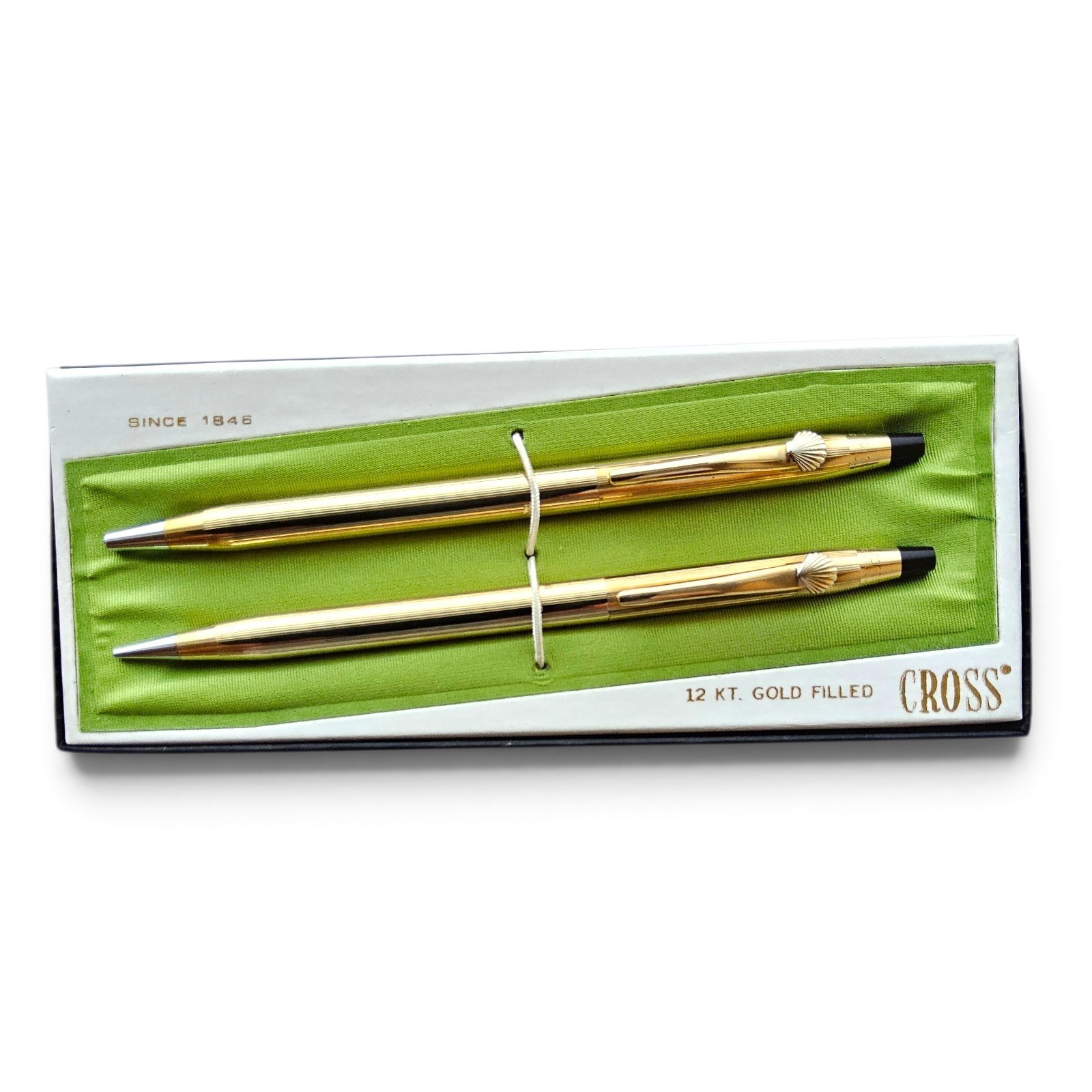 Vintage Cross 6601 12K Gold Filled Pen Pencil Set Original Box Papers USA Vintage Cross 6601 12K Gold Filled Pen Pencil Set Original Box Papers USA
