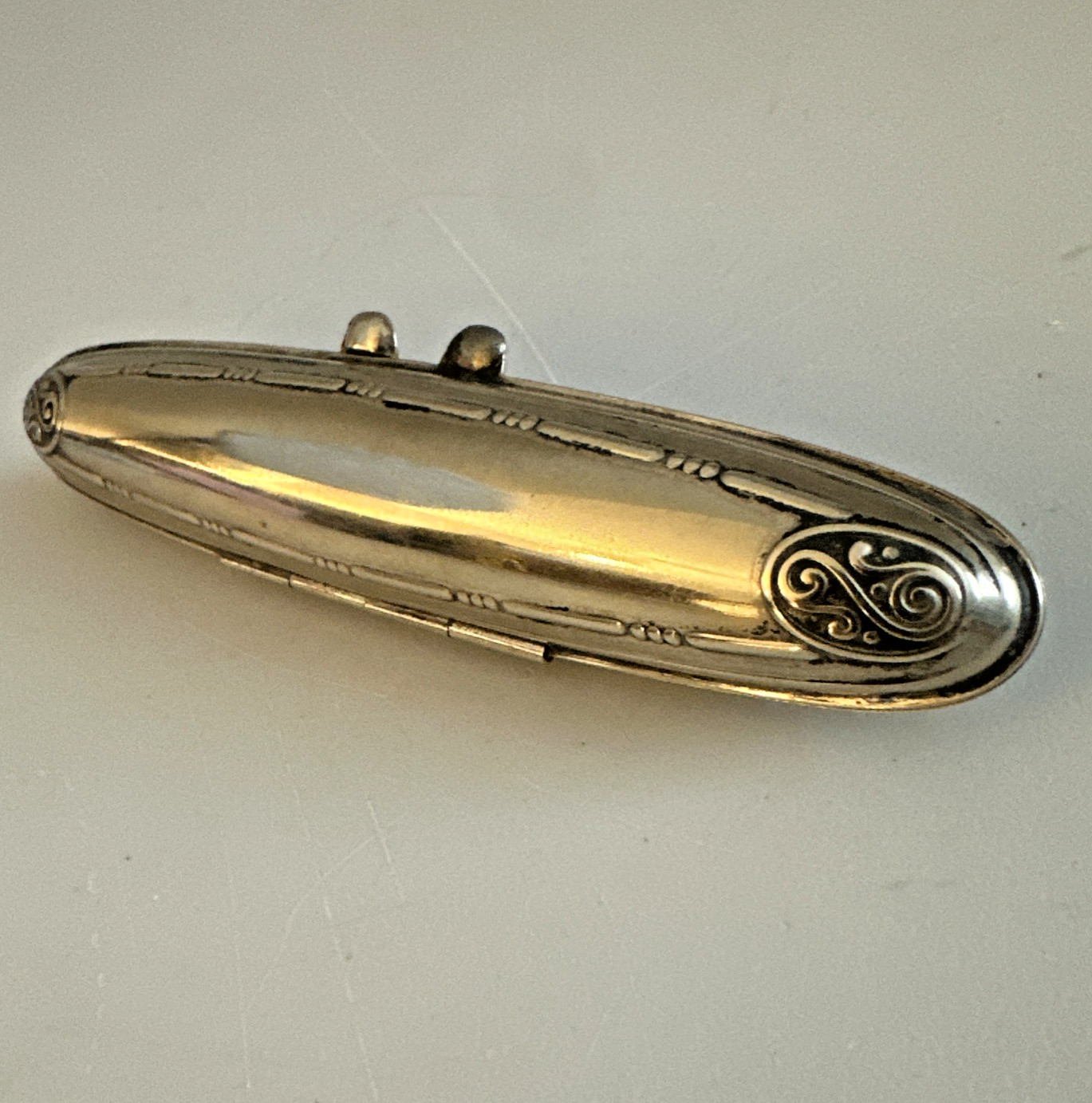 Vintage Antique Silverplate Cigar Holder Tube 5" Length Art Deco Repousse Vintage Antique Silverplate Cigar Holder Tube 5" Length Art Deco Repousse