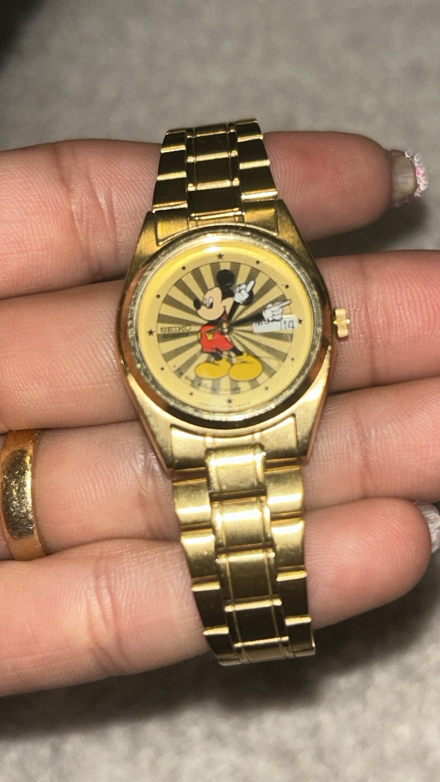 Seiko 1980s Vintage Mickey Mouse Watch