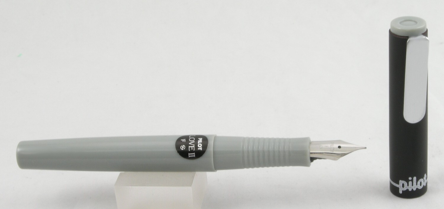 Pilot Love II Grey & Black Fountain Pen - Fine Nib - 1970s -New-Old-Stock In Box Pilot Love II Grey & Black Fountain Pen - Fine Nib - 1970s -New-Old-Stock In Box