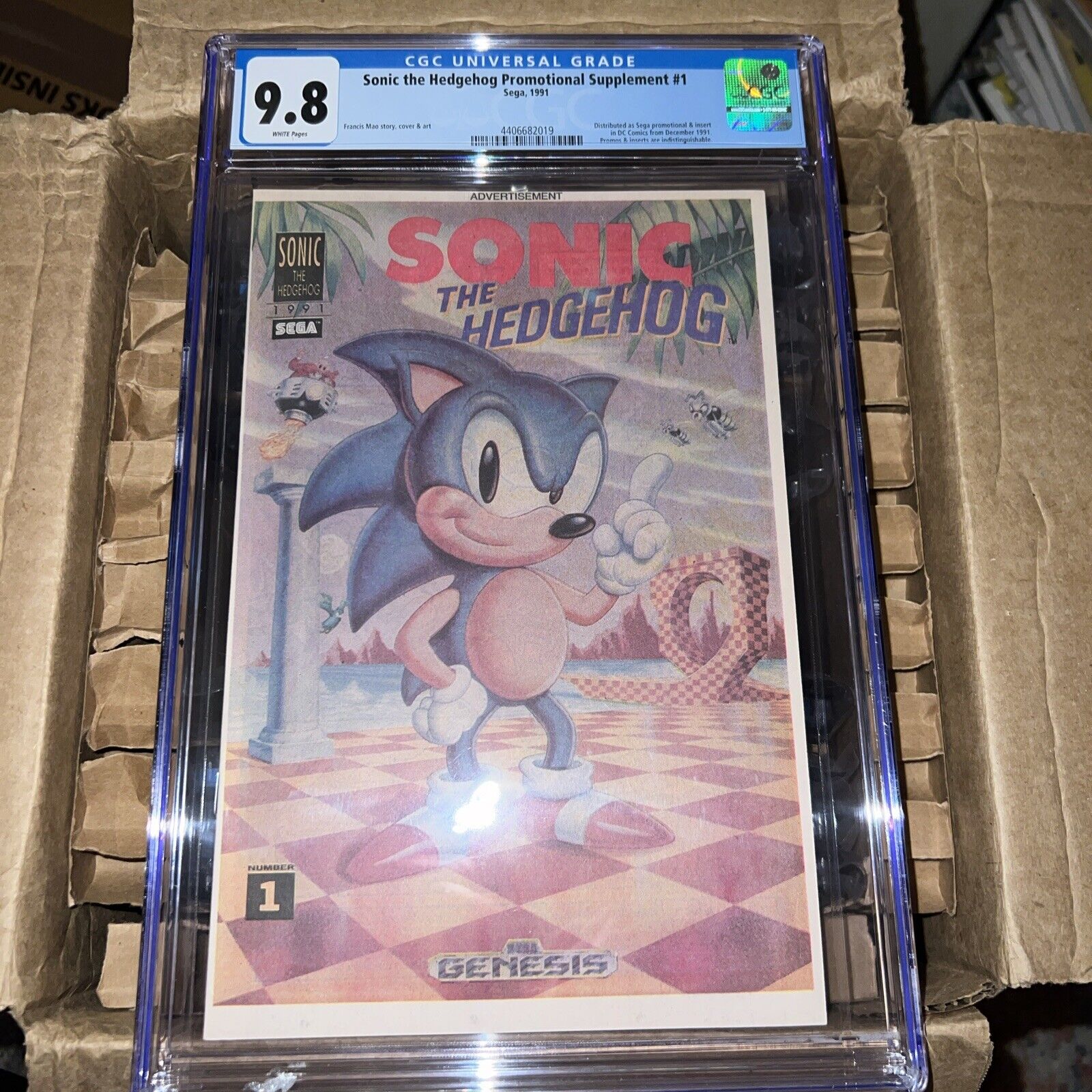 Sonic the Hedgehog Promotional Supplement 1 CGC 9.8 1ST APPEARANCE COMIC 1991 NM