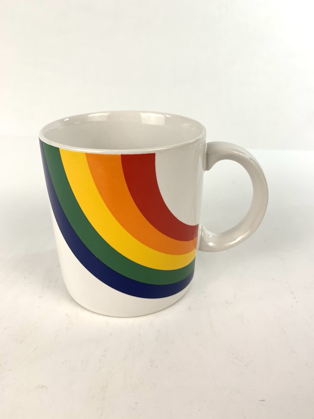 Vtg FTDA Rainbow Coffee Mug Pride LGBTQ 84 Korea Cup Stranger Things Ceramic EUC Vtg FTDA Rainbow Coffee Mug Pride LGBTQ 84 Korea Cup Stranger Things Ceramic EUC