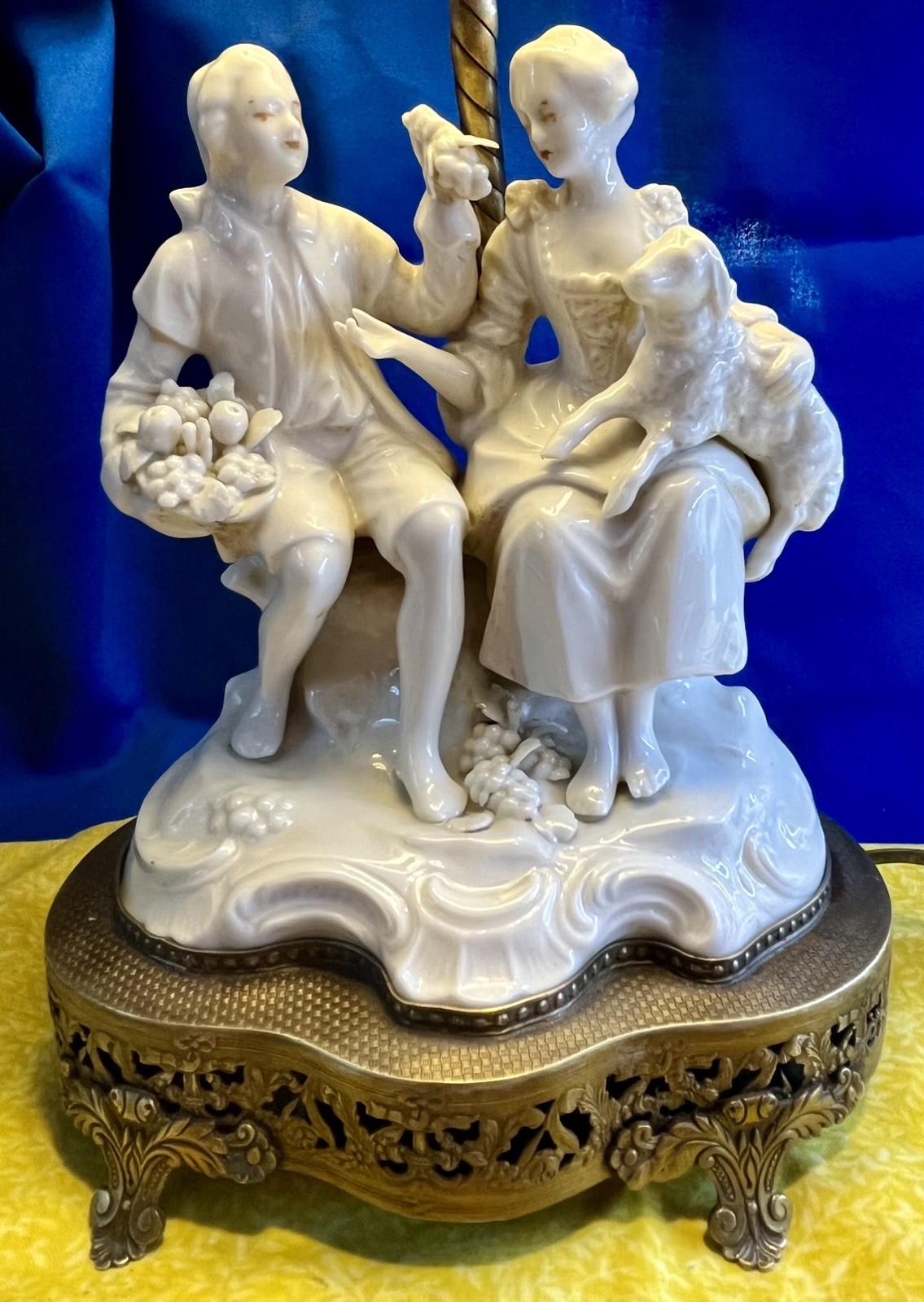 Antique Ernst Bohne Sohne Germany Crown N Porcelain Figural Table Lamp Pastoral Antique Ernst Bohne Sohne Germany Crown N Porcelain Figural Table Lamp Pastoral