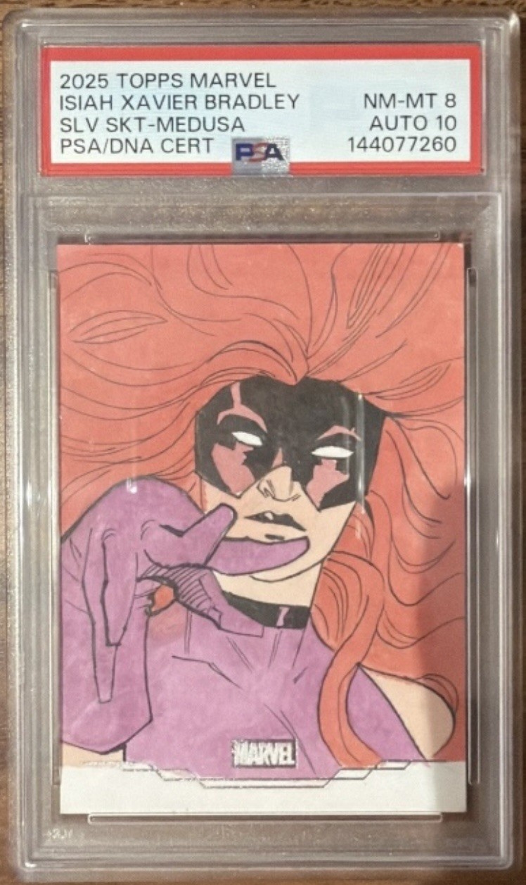2025 Topps Marvel Isiah Xavier Bradley Sketch 1/1 Auto Medusa 2025 Topps Marvel Isiah Xavier Bradley Sketch 1/1 Auto Medusa