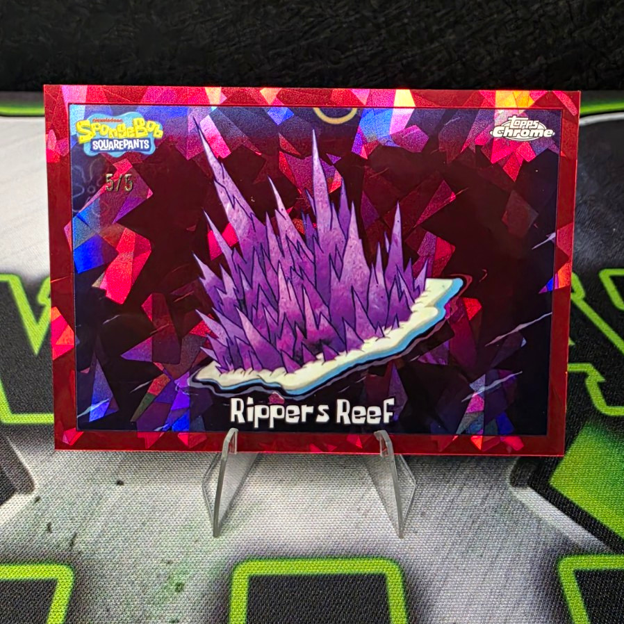 2025 Topps Chrome Sapphire SpongeBob SquarePants Rippers Reef #160 RED /5 2025 Topps Chrome Sapphire SpongeBob SquarePants Rippers Reef #160 RED /5