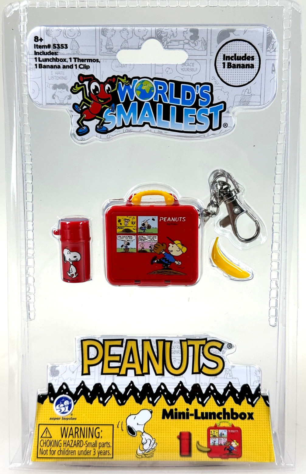 World's Smallest Snoopy Mini LUNCHBOX & Thermos Peanuts Toy World's Smallest Snoopy Mini LUNCHBOX & Thermos Peanuts Toy