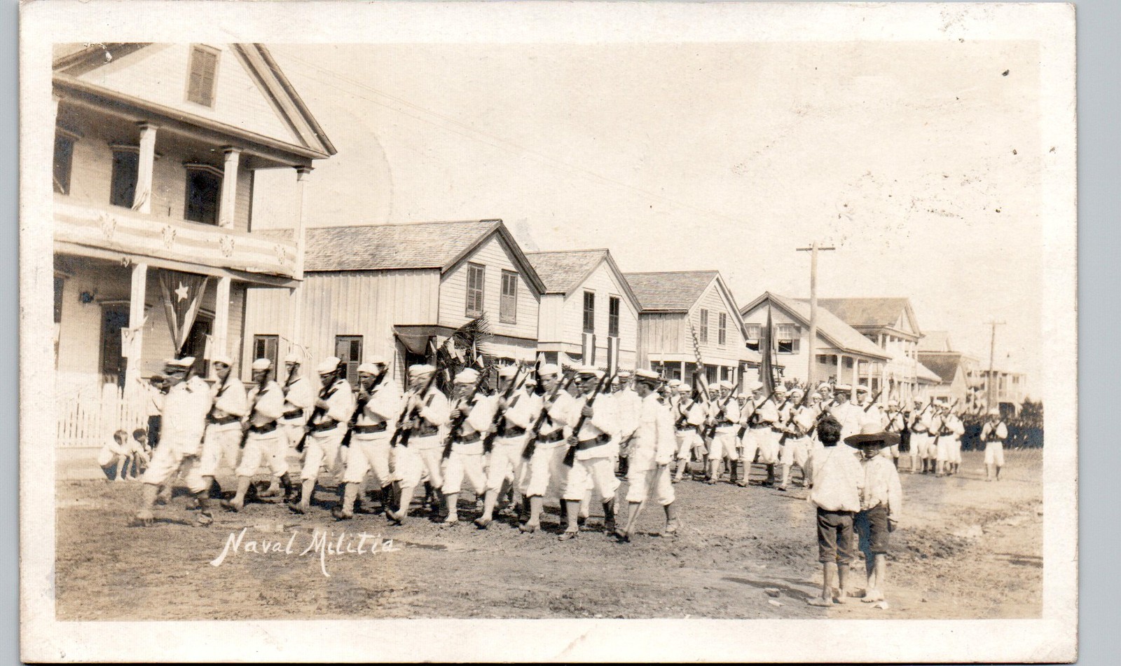 FLORIDA NAVAL MILITIA key west fl c1910 postcard real photo rppc ~rare image FLORIDA NAVAL MILITIA key west fl c1910 postcard real photo rppc ~rare image