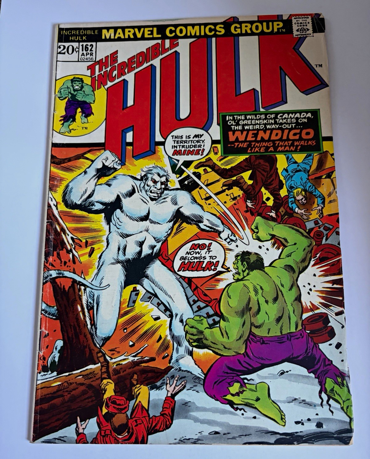 The Incredible Hulk #162 (Marvel Comics Group Apr 1973) Hulk/Wendigo The Incredible Hulk #162 (Marvel Comics Group Apr 1973) Hulk/Wendigo