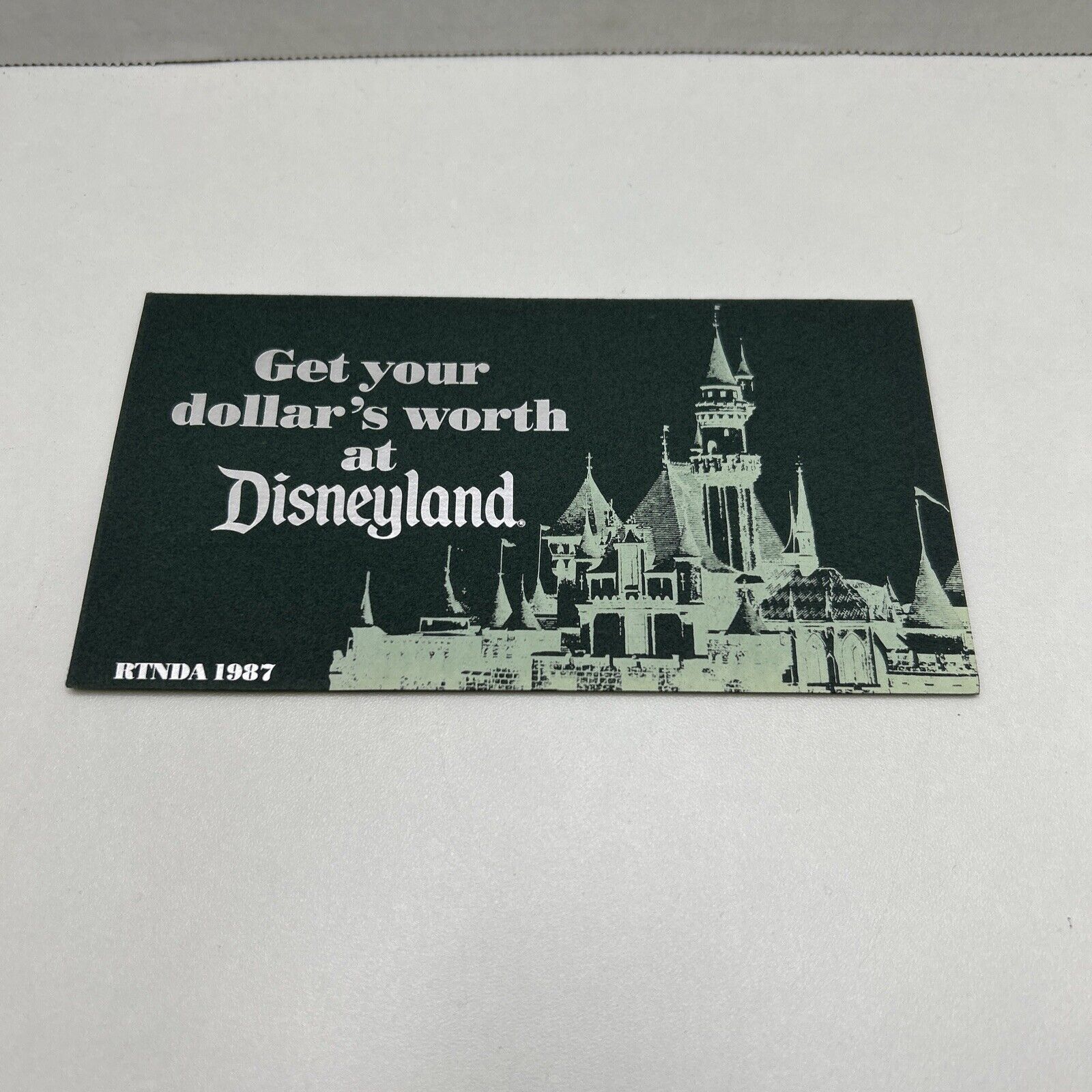1987 Disney Dollar Envelope GET YOUR DOLLARS WORTH AT DISNEYLAND