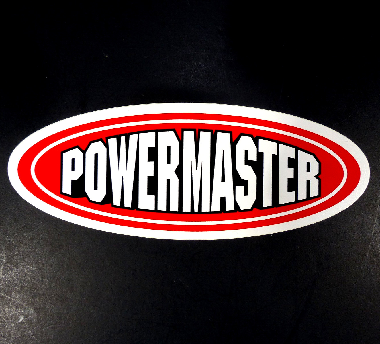Vintage Authentic POWERMASTER Original Decal - Measures 5" x 1.75" Vintage Authentic POWERMASTER Original Decal - Measures 5" x 1.75"