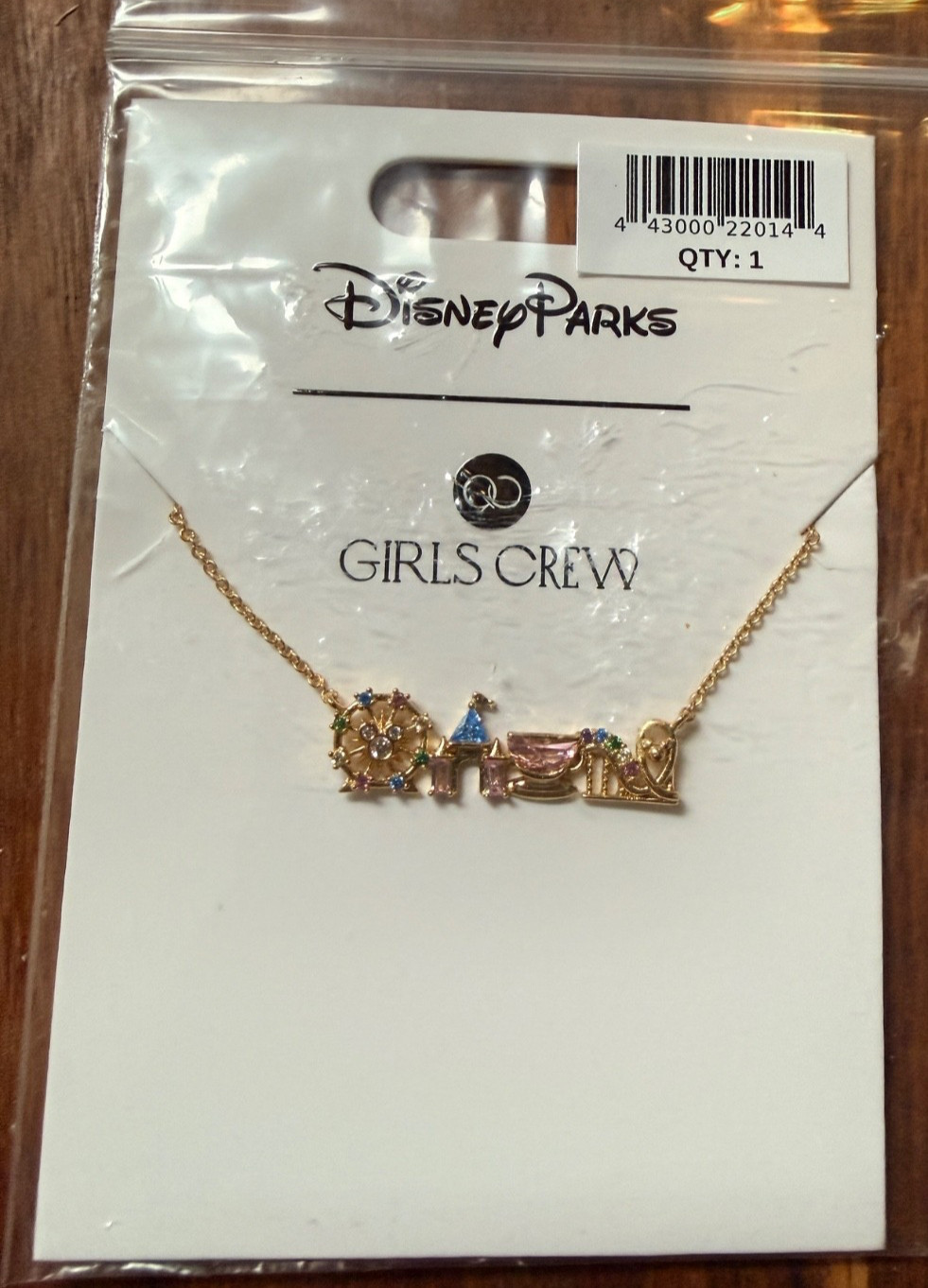 Disneyland Attractions Icons Necklace By Girls Crew New