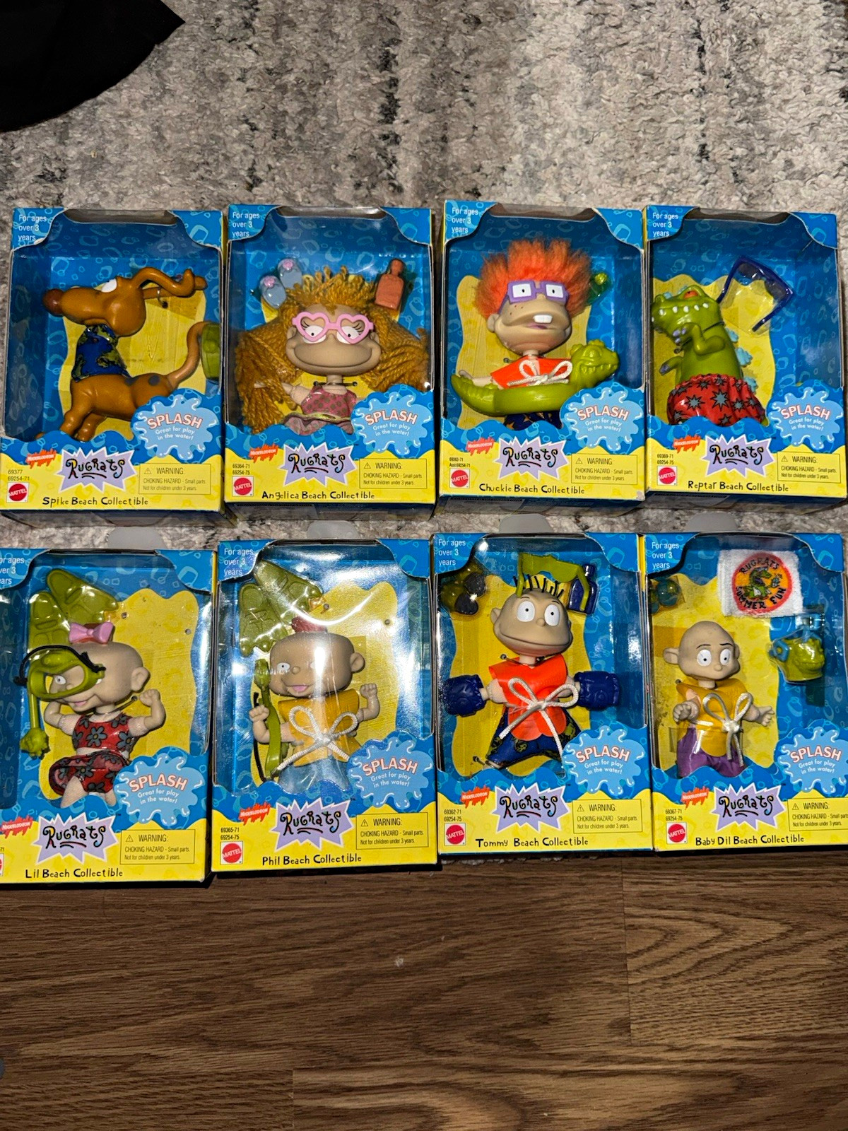 Full Set-Mattel Rugrats Beach Collectible Figures Lot of 8 1998 Vintage