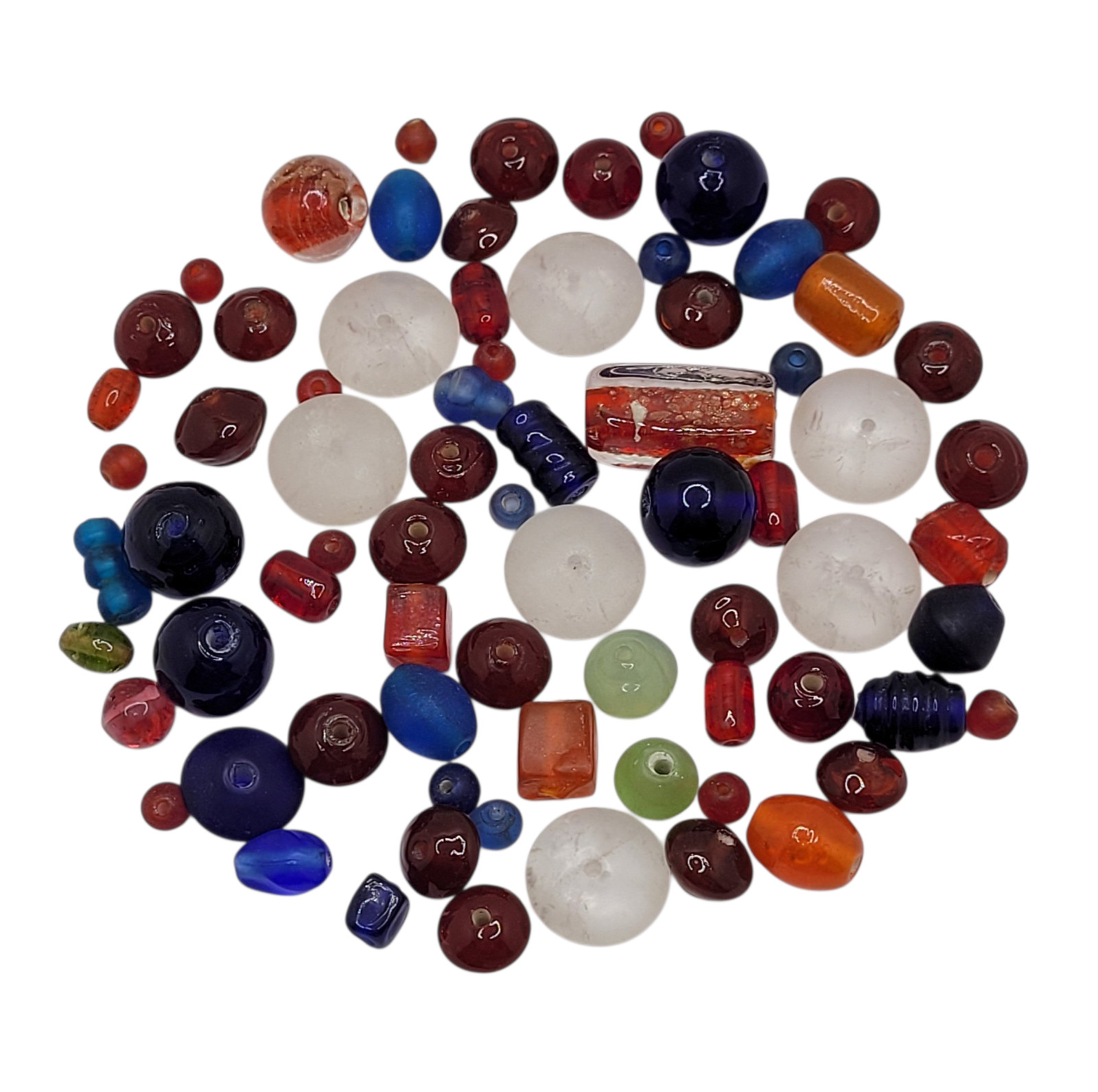 Vintage Czech Glass Beads Venetian Glass Hand Blown Beads 73 Pieces Vintage Czech Glass Beads Venetian Glass Hand Blown Beads 73 Pieces