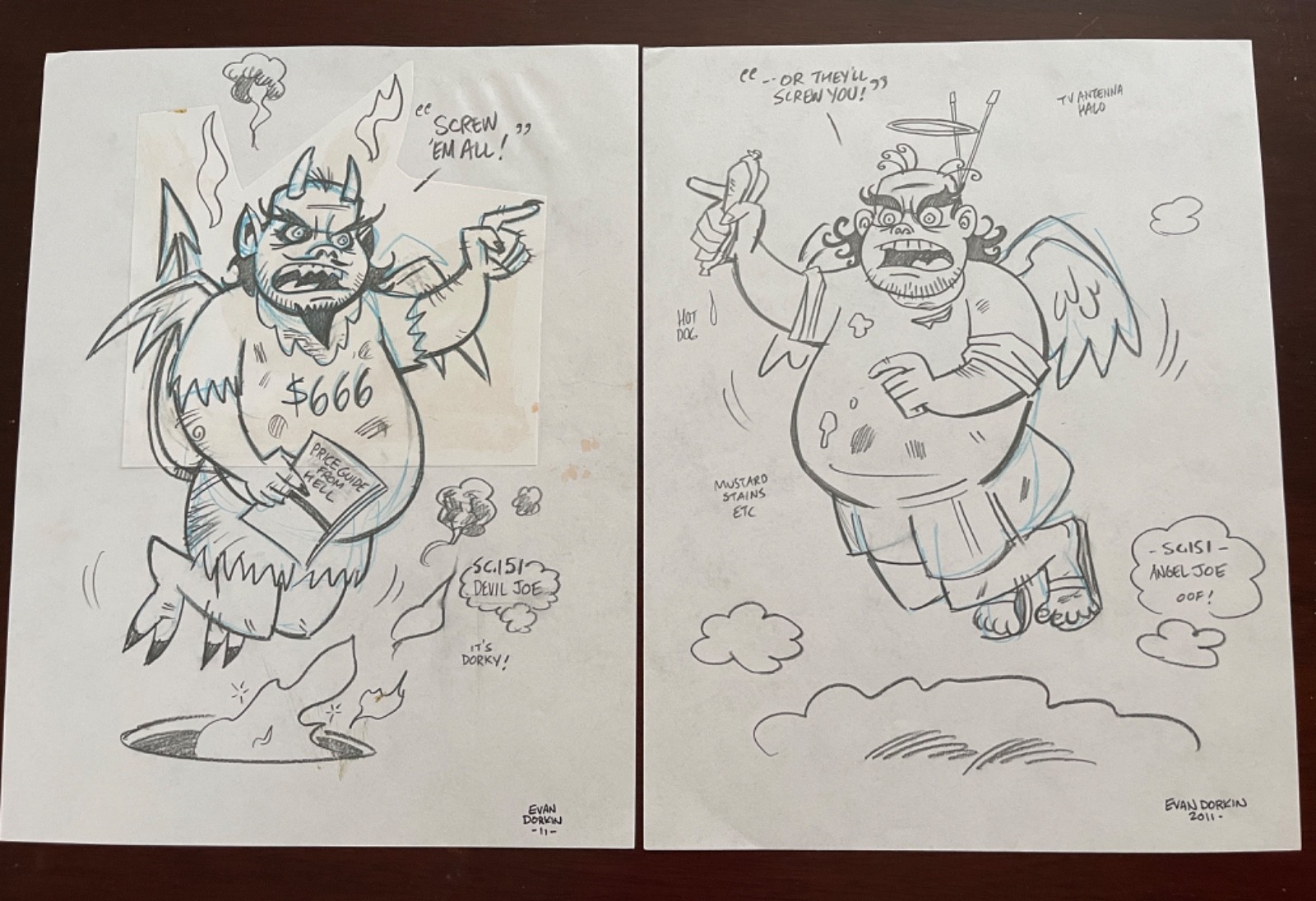 Welcome to Eltingville Club Orig.Production Art Signed Evan Dorkin Adult Swim Welcome to Eltingville Club Orig.Production Art Signed Evan Dorkin Adult Swim