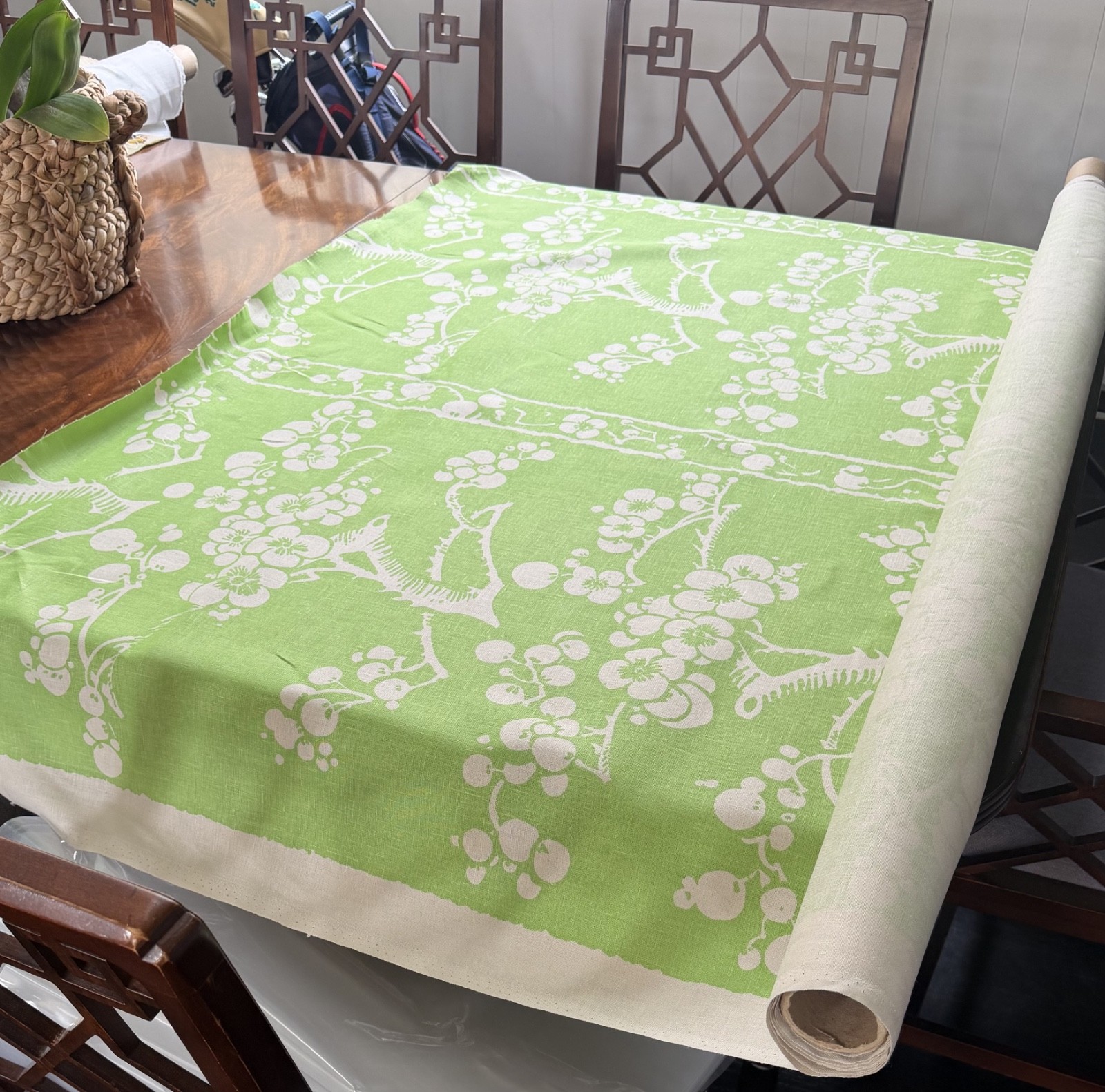 Quadrille China Seas Hawthorne in custom jungle green, 3 yards