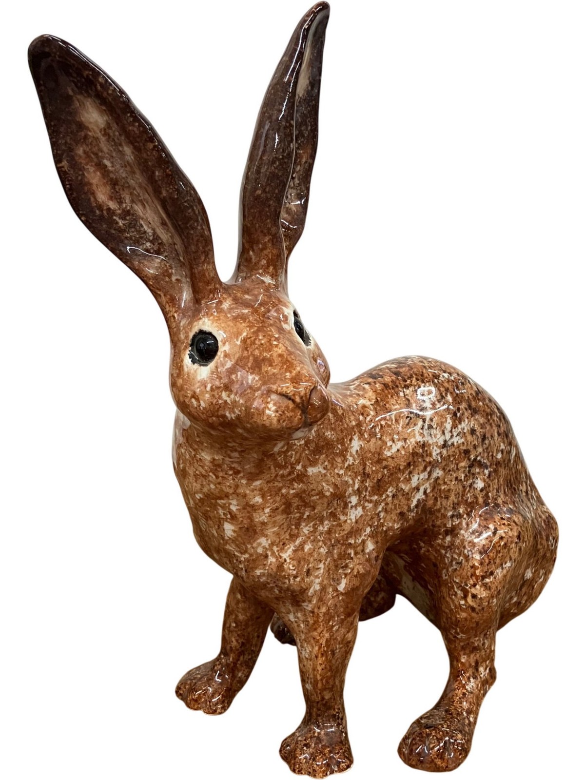 Vintage Huge Winstanley Pottery Ceramic Hare Figurine Brown Ornament England Vintage Huge Winstanley Pottery Ceramic Hare Figurine Brown Ornament England