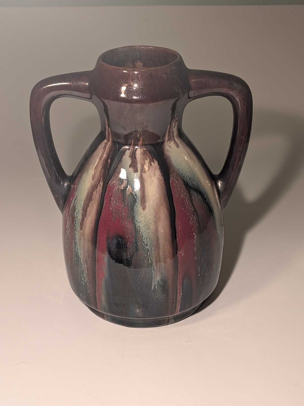 8" Double Handle Pottery Fired Vase $15 8" Double Handle Pottery Fired Vase $15
