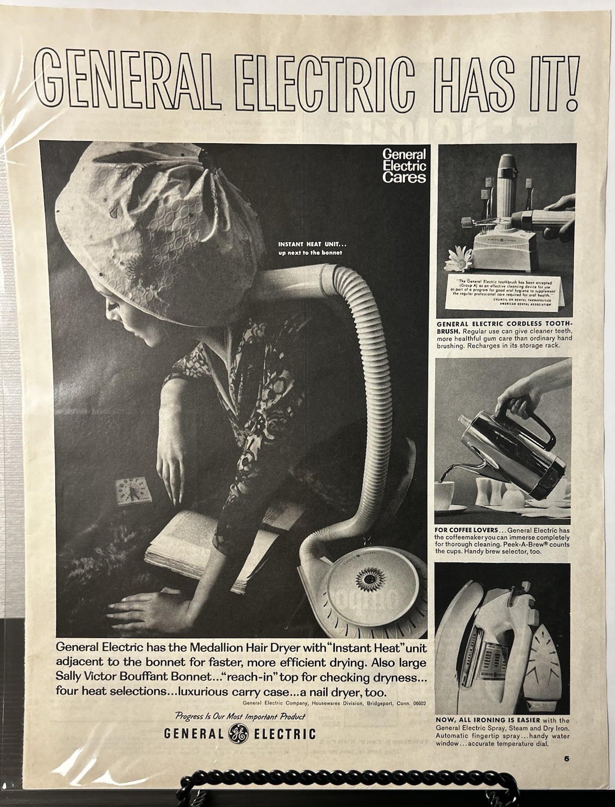1965 General Electric Vintage Magazine Ad  10.5 x 13.5 General Electric Has It