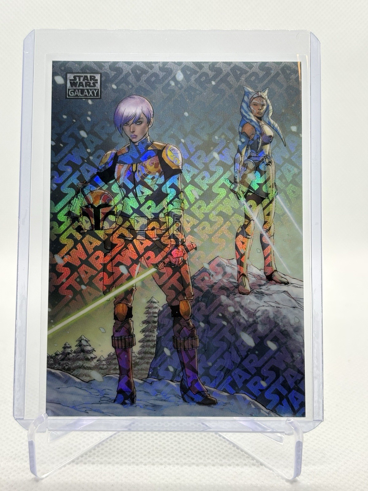 2026 Topps Star Wars Galaxy #94 Ahsoka Tano And Sabine Wren /77 Logofractor 2026 Topps Star Wars Galaxy #94 Ahsoka Tano And Sabine Wren /77 Logofractor