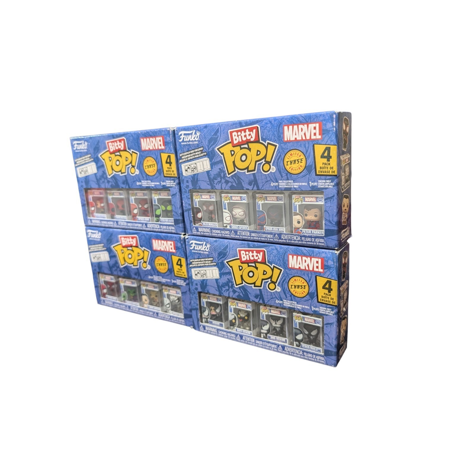 Bitty Pop: Spider-Man COMPLETE SET - 4 Packs - 16 Figs - ALL 4 Chases NEW 🕷