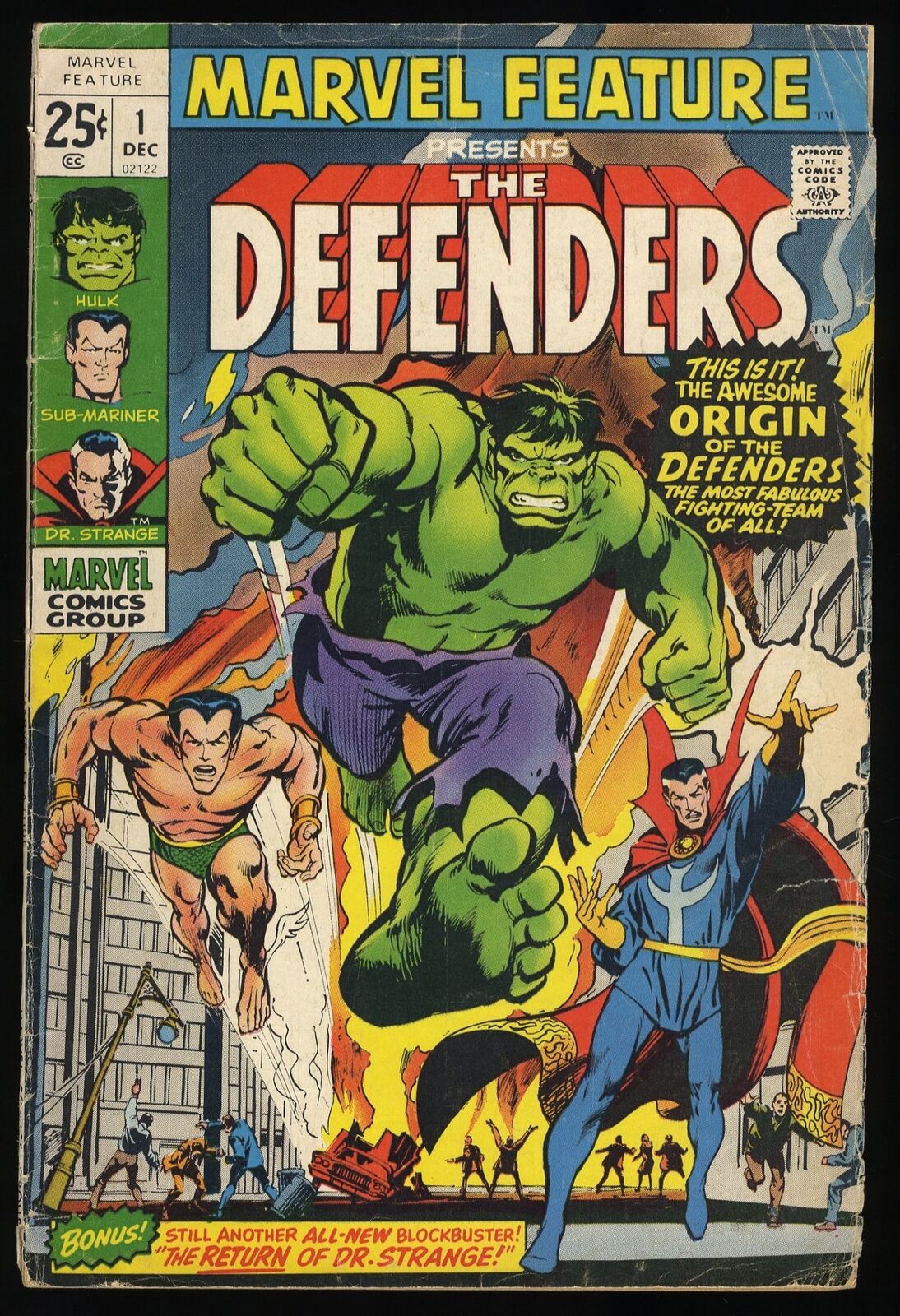 Marvel Feature #1 GD/VG 3.0 1st Appearance and Origin Defenders Marvel 1971