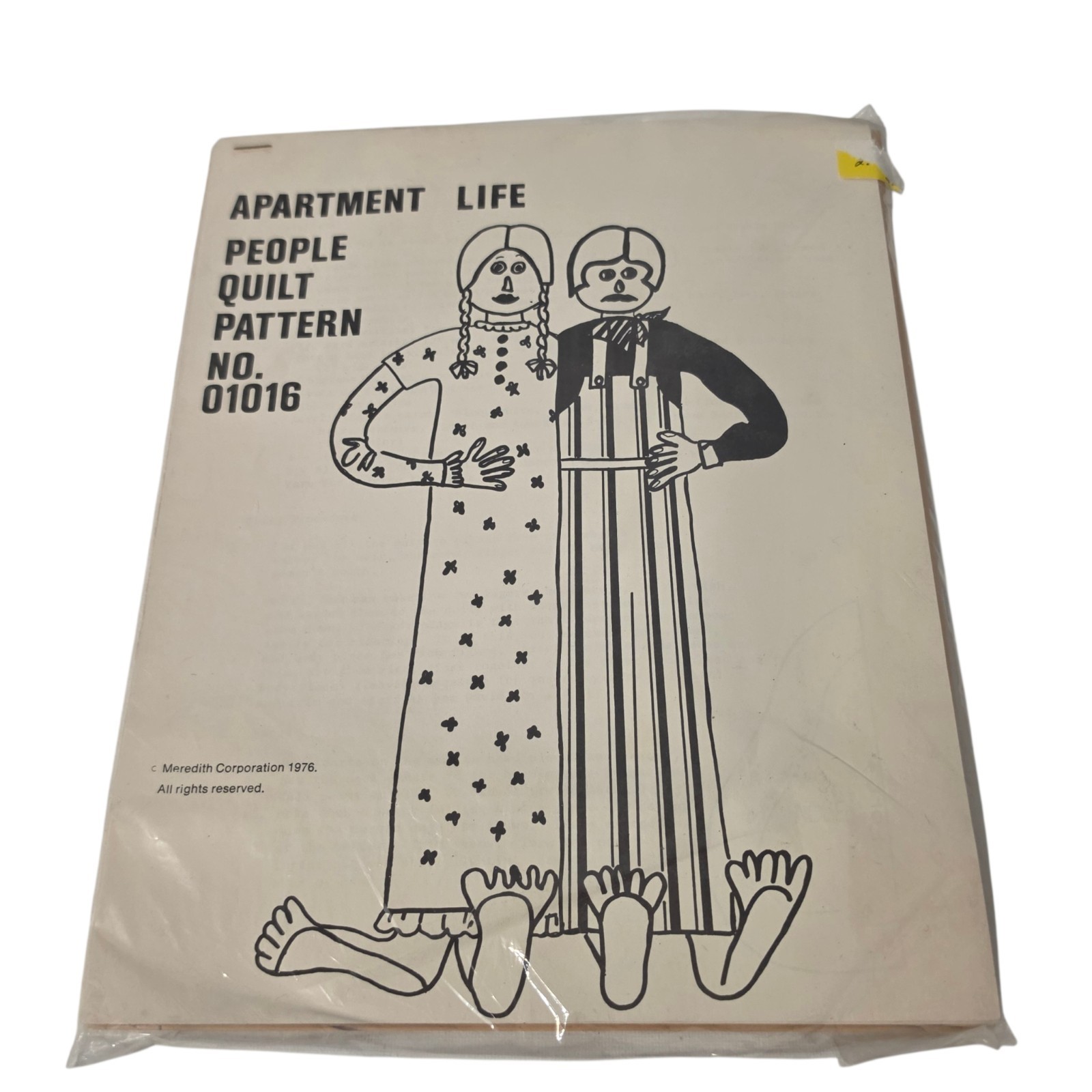 Vintage 1976 Apartment Life People Quilt Pattern 01016 Folk Art Doll Sewing Vintage 1976 Apartment Life People Quilt Pattern 01016 Folk Art Doll Sewing
