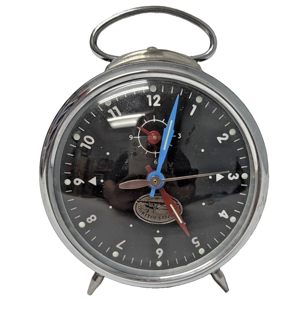 VTG 1990s Spirit of St Louis Replica Alarm Clock Wehrle Style Mechanical VIDEO VTG 1990s Spirit of St Louis Replica Alarm Clock Wehrle Style Mechanical VIDEO