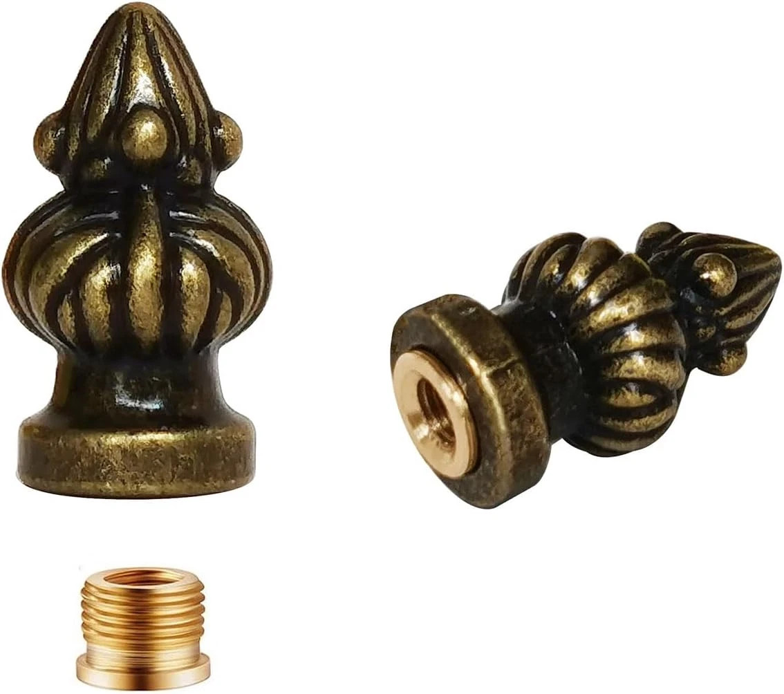 2 Pieces 1/8IP Lamp Shade Finial Tiffany Victorian Finials for Lamps Threaded... 2 Pieces 1/8IP Lamp Shade Finial Tiffany Victorian Finials for Lamps Threaded...