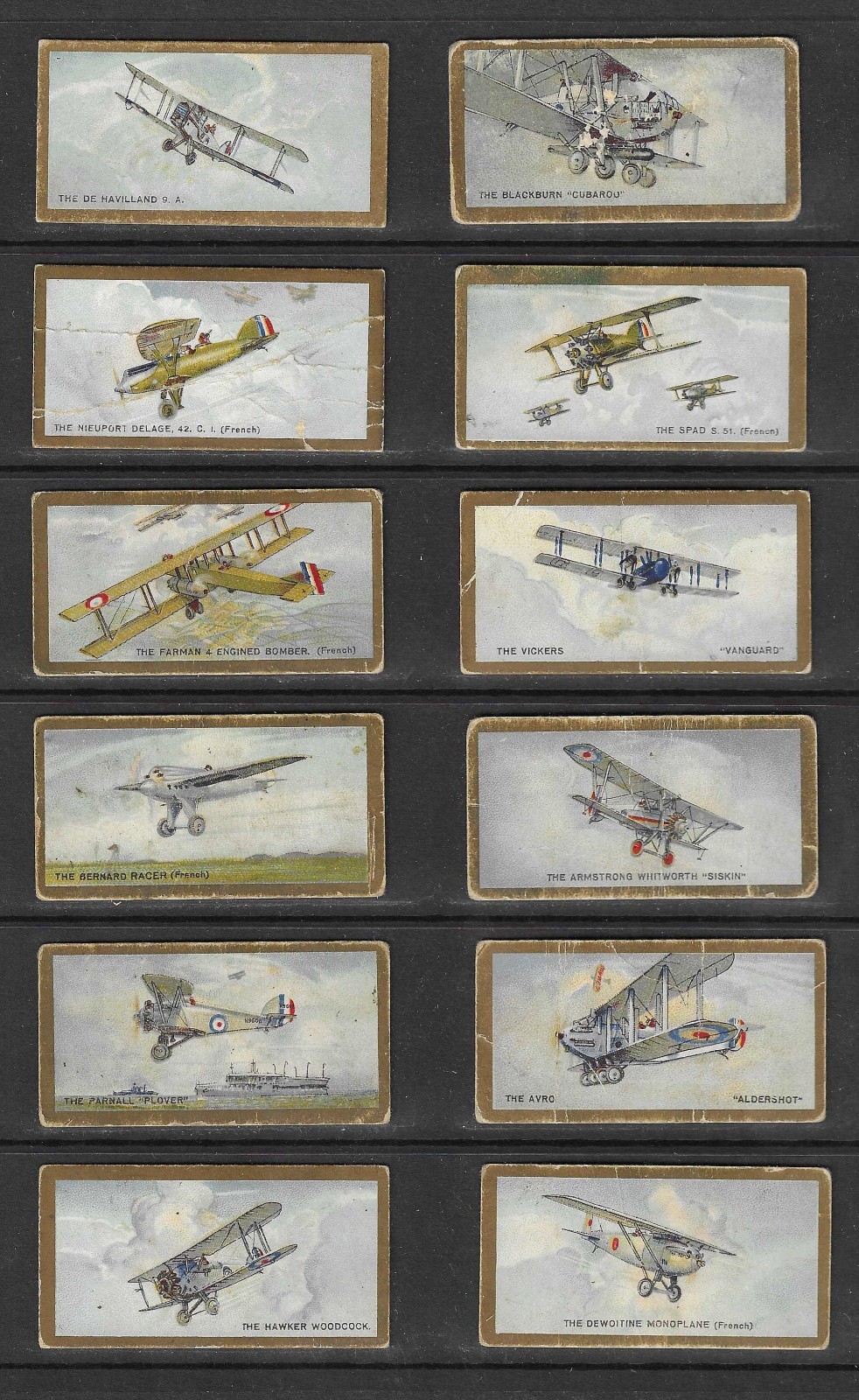 Players AEROPLANE SERIES cigarette cards(29) Players AEROPLANE SERIES cigarette cards(29)