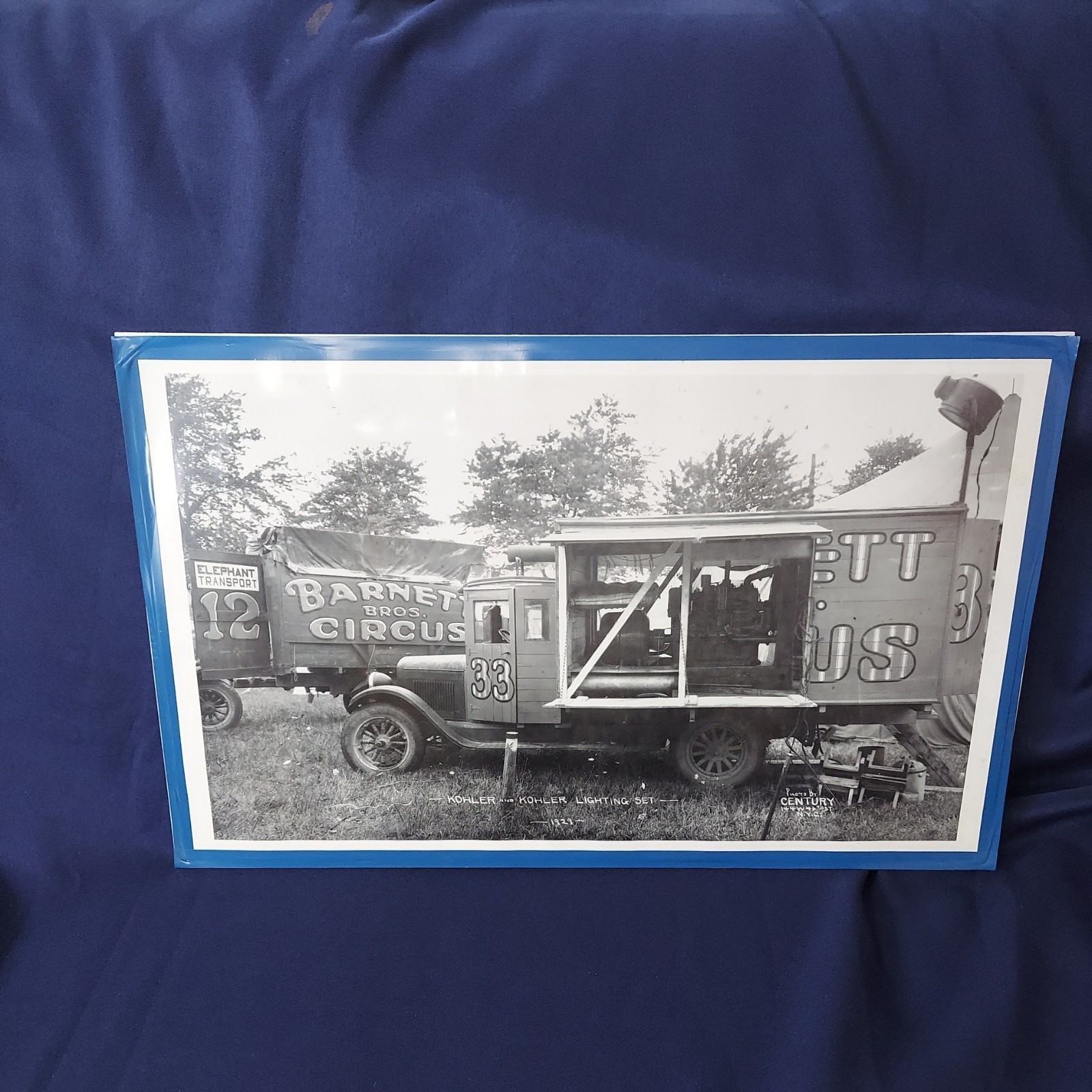 Vintage Circus Barnett Bros. Transport Photo 1929 20x12 Kohler & Kohler Lighting Vintage Circus Barnett Bros. Transport Photo 1929 20x12 Kohler & Kohler Lighting
