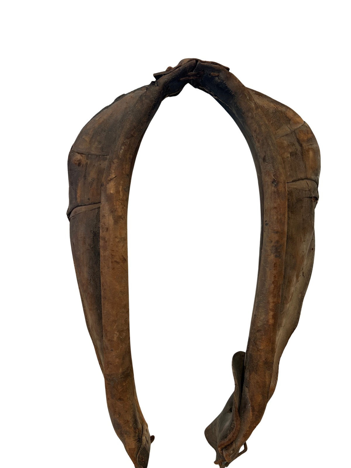 Antique Vintage Leather Horse Mule Collar Hames Western Harness Primitive Farm