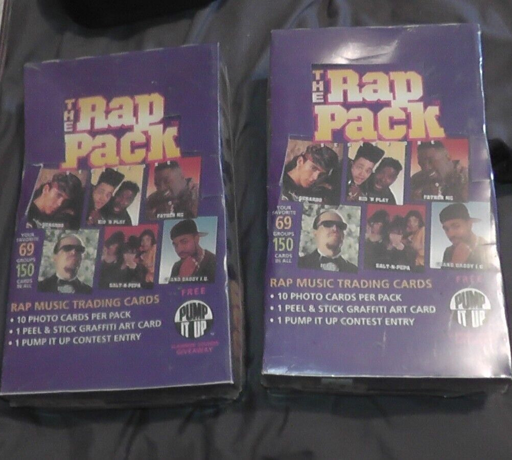 lot of 2 new factory sealed boxes the rap pack hip hop stars music trading cards