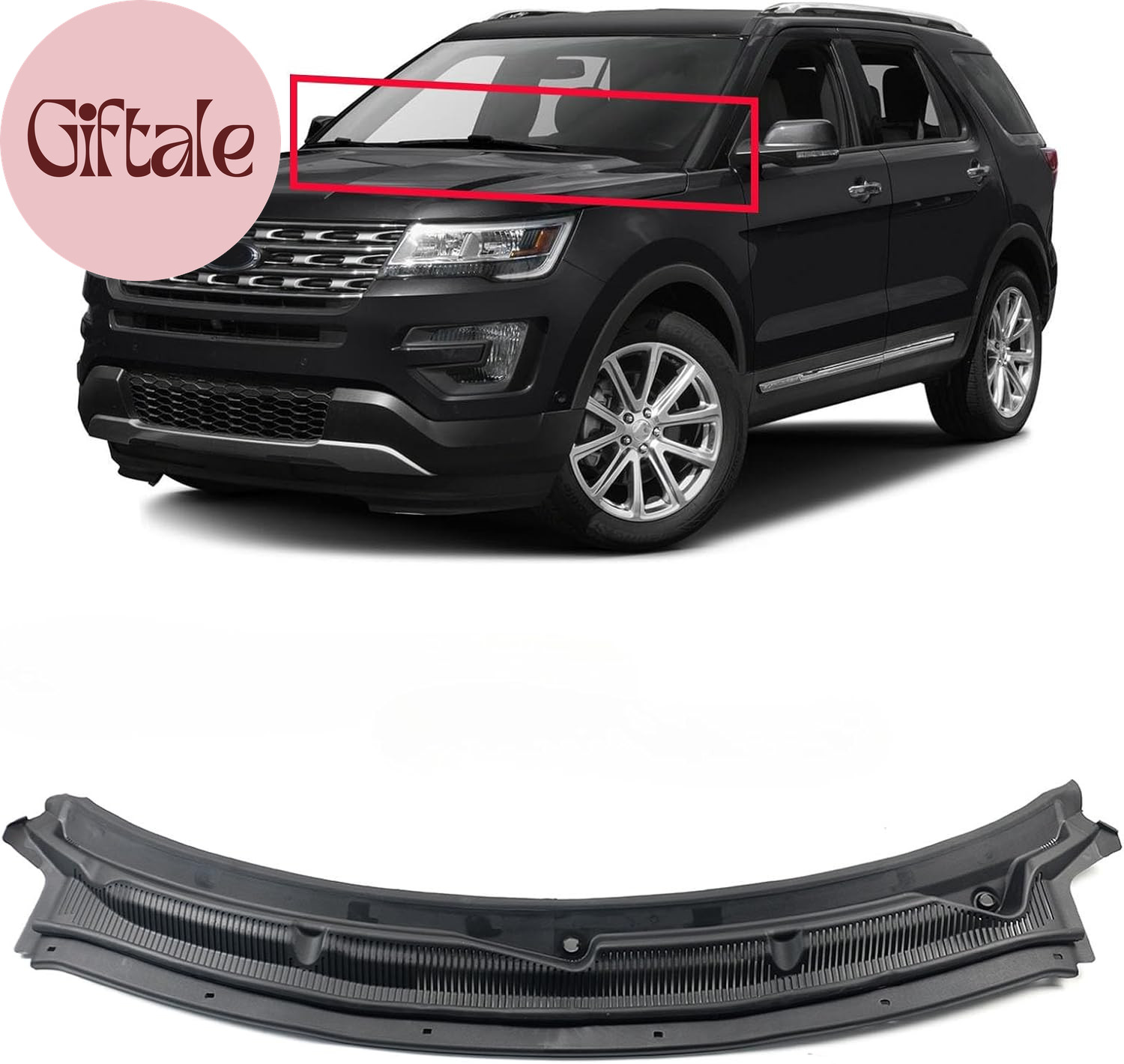 Windshield Cowl Grille Top Panel Compatible with Ford Explorer Base 3.5 3.7 2.0L Windshield Cowl Grille Top Panel Compatible with Ford Explorer Base 3.5 3.7 2.0L