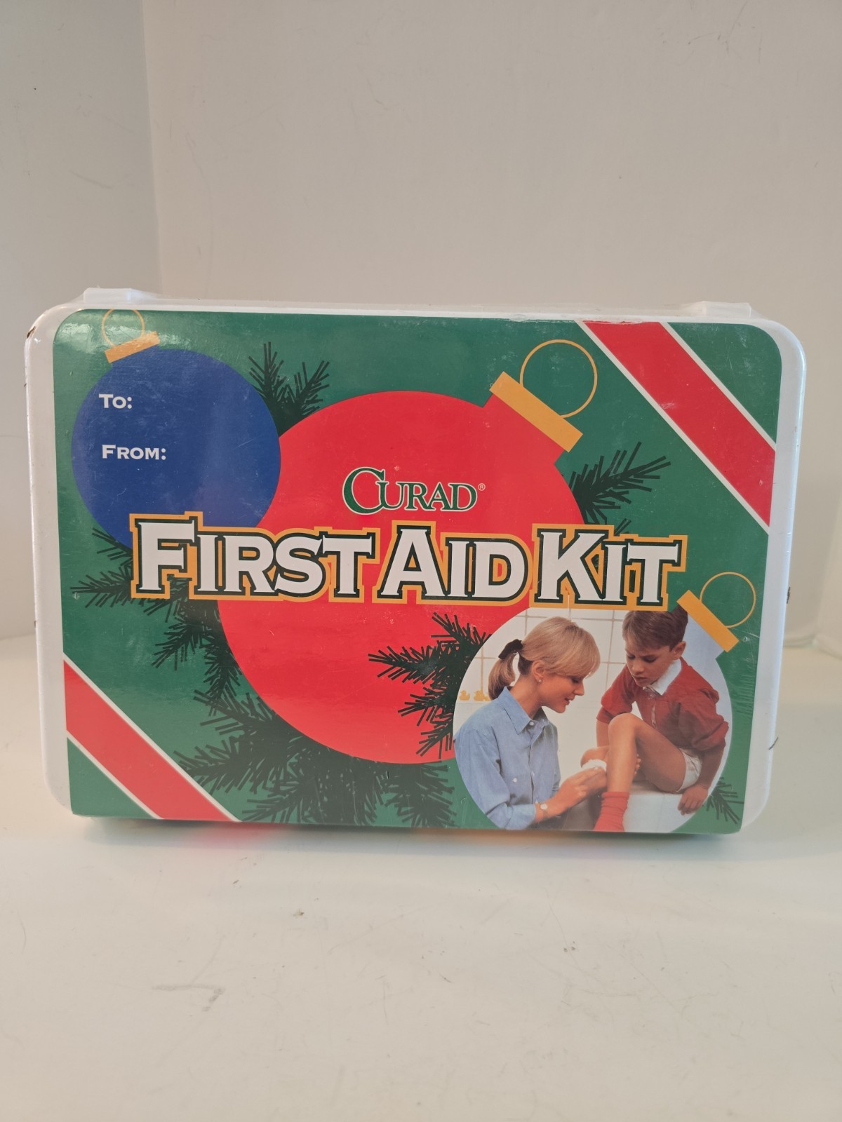VTG 1998 Curad First Aid Kit Christmas Gift Sealed Rare 90s Rare Art USA Prop VTG 1998 Curad First Aid Kit Christmas Gift Sealed Rare 90s Rare Art USA Prop