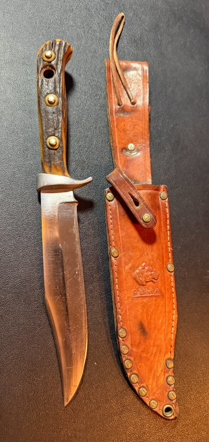 Vintage 1966 Puma 6396 Original Bowie Knife w Original Sheath 53606 Stags Vintage 1966 Puma 6396 Original Bowie Knife w Original Sheath 53606 Stags