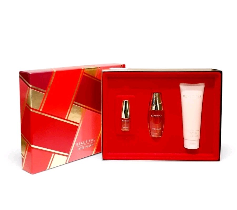 Estee Lauder Beautiful 1 oz Eau de Parfum 3.4 oz Body Lotion & Mini SET Estee Lauder Beautiful 1 oz Eau de Parfum 3.4 oz Body Lotion & Mini SET