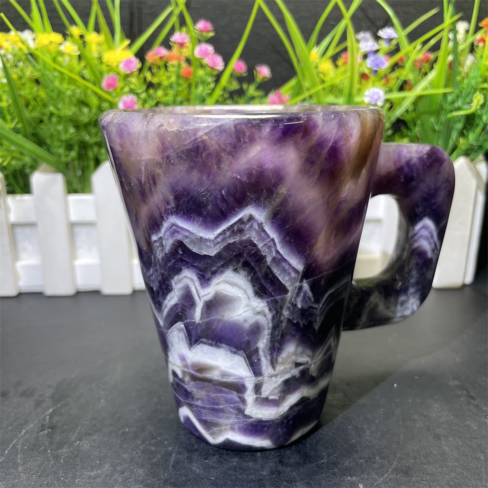 1.8LB 4.3" Natural A+ Dream Amethyst Cup Carved Crystal Reiki Quartz Healing 1.8LB 4.3" Natural A+ Dream Amethyst Cup Carved Crystal Reiki Quartz Healing