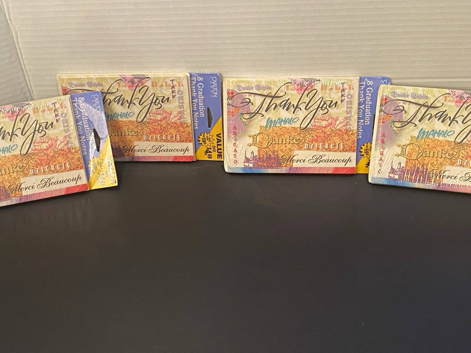 Lot of 4 Carlton Cards Thank You Notes 32ct Total Multi-Language Sealed Pack NOS Lot of 4 Carlton Cards Thank You Notes 32ct Total Multi-Language Sealed Pack NOS