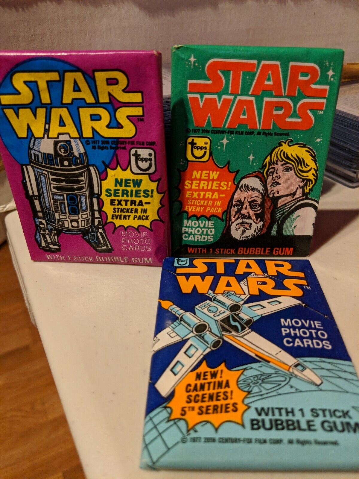 1977 Vintage Star Wars Series 3-5 Lot Of (3) Sealed Wax Packs EX/ NM 