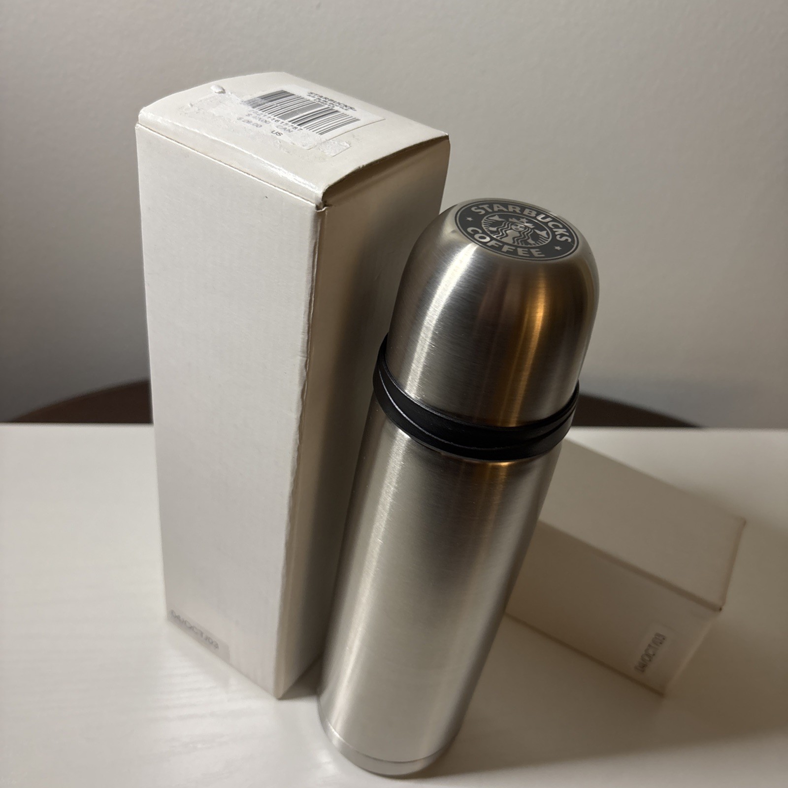 Lot of 2 NEW Starbucks Stainless Vacuum Thermos 16oz Vintage Travel Tumbler Lot of 2 NEW Starbucks Stainless Vacuum Thermos 16oz Vintage Travel Tumbler
