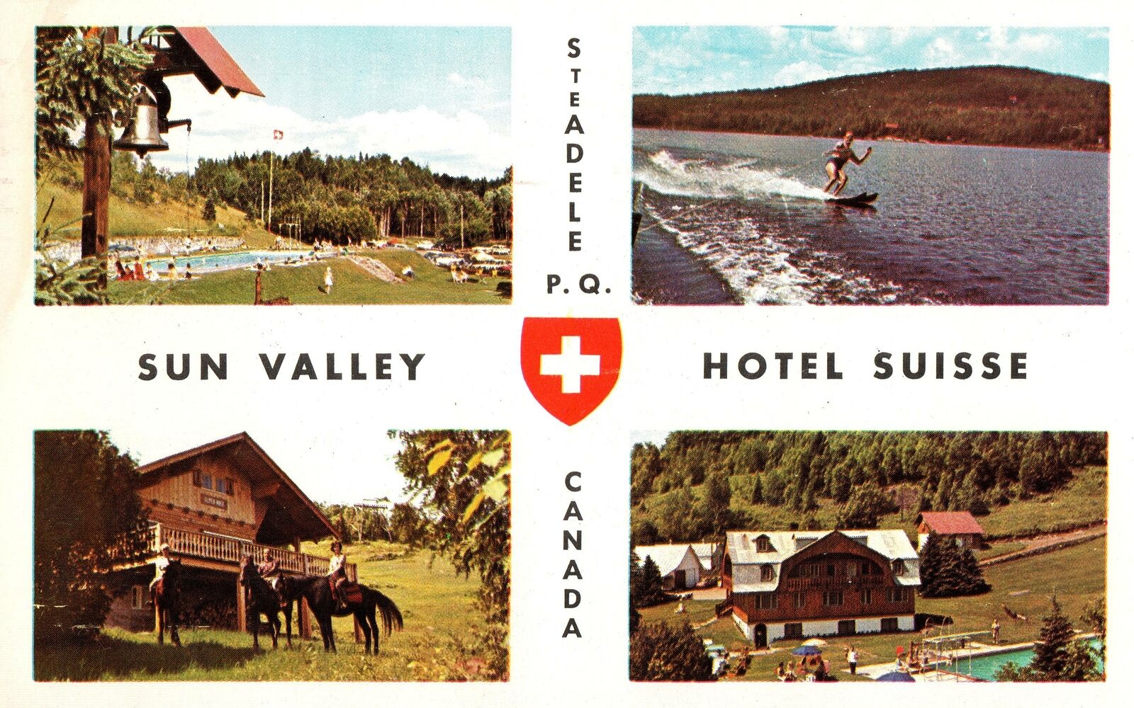VINTAGE POSTCARD SUN VALLEY SWISS HOTEL ST. ADELE QUEBEC CANADA 1970