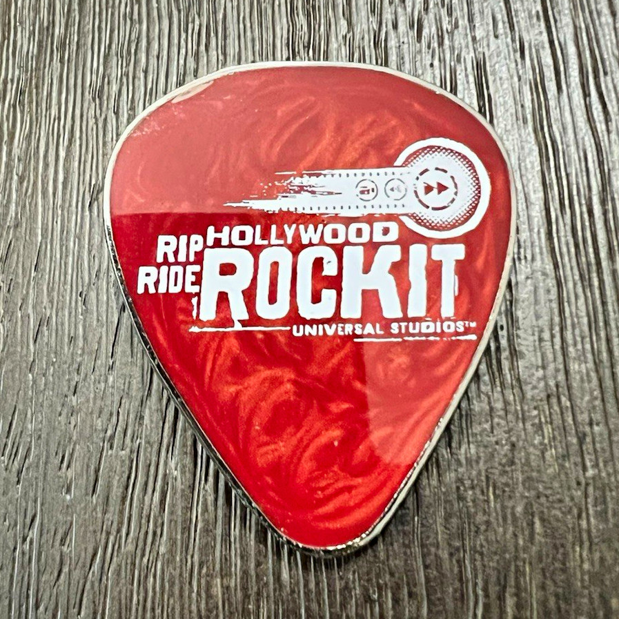 *VERY RARE* Universal Studios FL - Rip Ride Rockit Guitar Pick Shape Trading Pin *VERY RARE* Universal Studios FL - Rip Ride Rockit Guitar Pick Shape Trading Pin