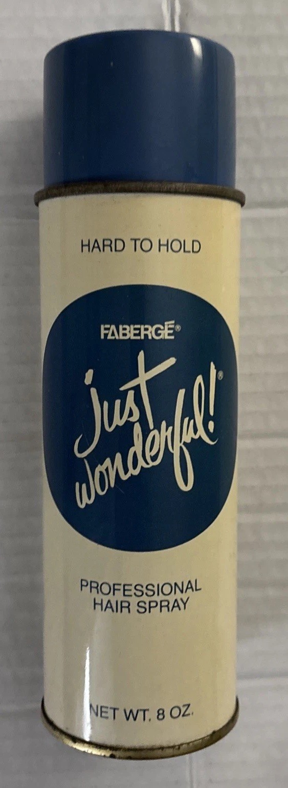 Vintage Just Wonderful Professional Hair Spray FULL Can Faberge Co. USA Prop Vintage Just Wonderful Professional Hair Spray FULL Can Faberge Co. USA Prop