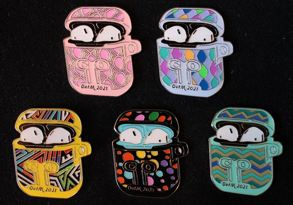2021 Colorado Odyssey of the Mind Earbuds OM Trading Pin Set 2021 Colorado Odyssey of the Mind Earbuds OM Trading Pin Set