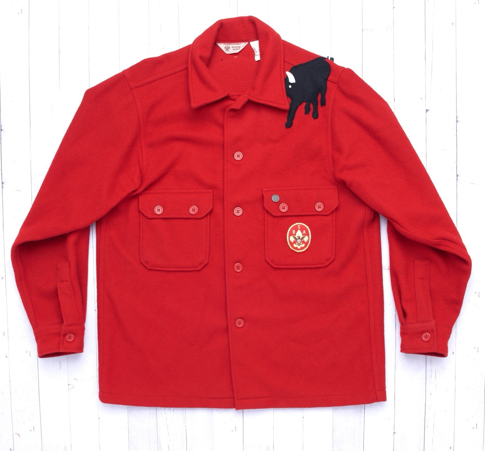 Vintage Boy Scouts of America Red Wool Blend Jacket Sz 44 Vintage Boy Scouts of America Red Wool Blend Jacket Sz 44