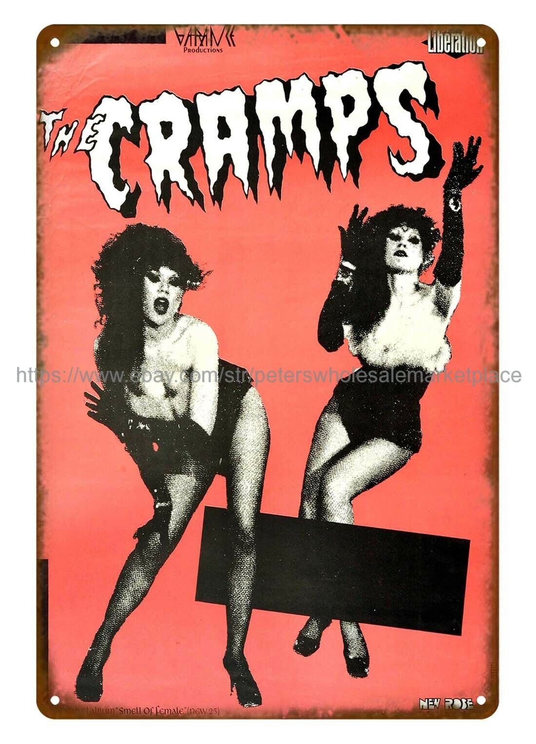wall art 1983 Punk Band The Cramps Smell of Female music poster metal tin sign
