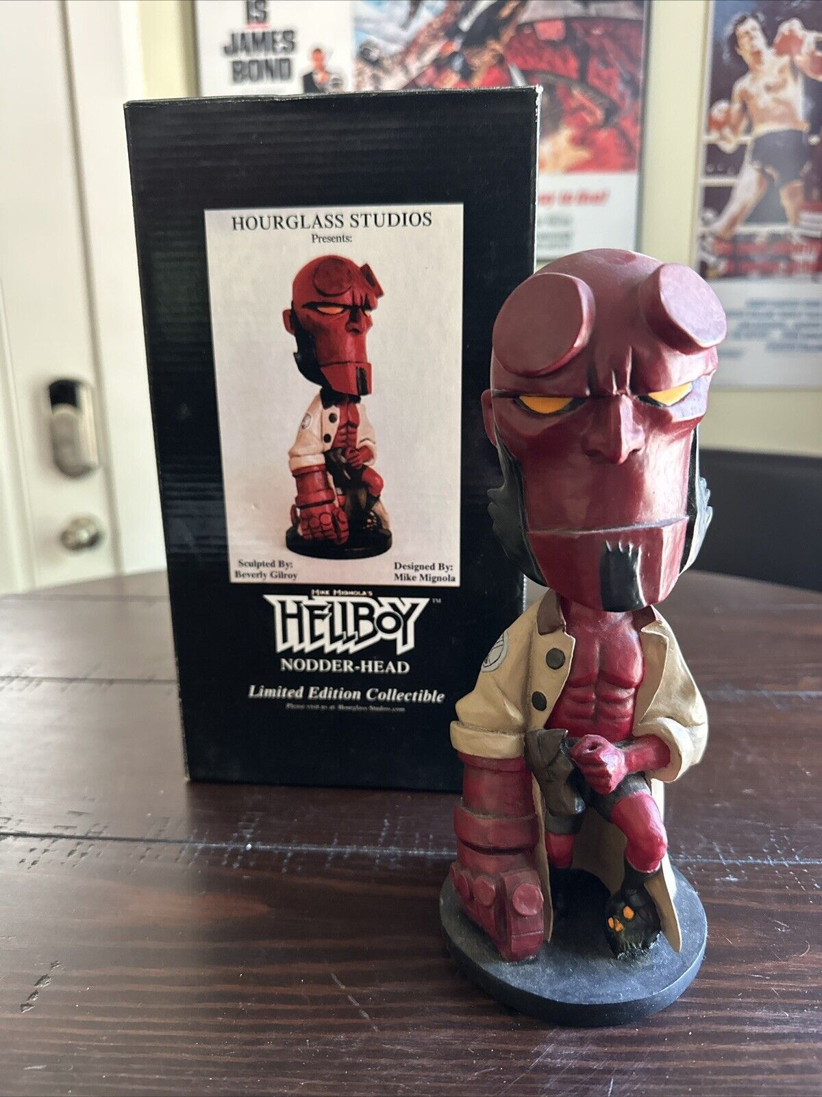 Hellboy Statue (2001) Hourglass Studios Nodder Bust Mike Mignola 372/750