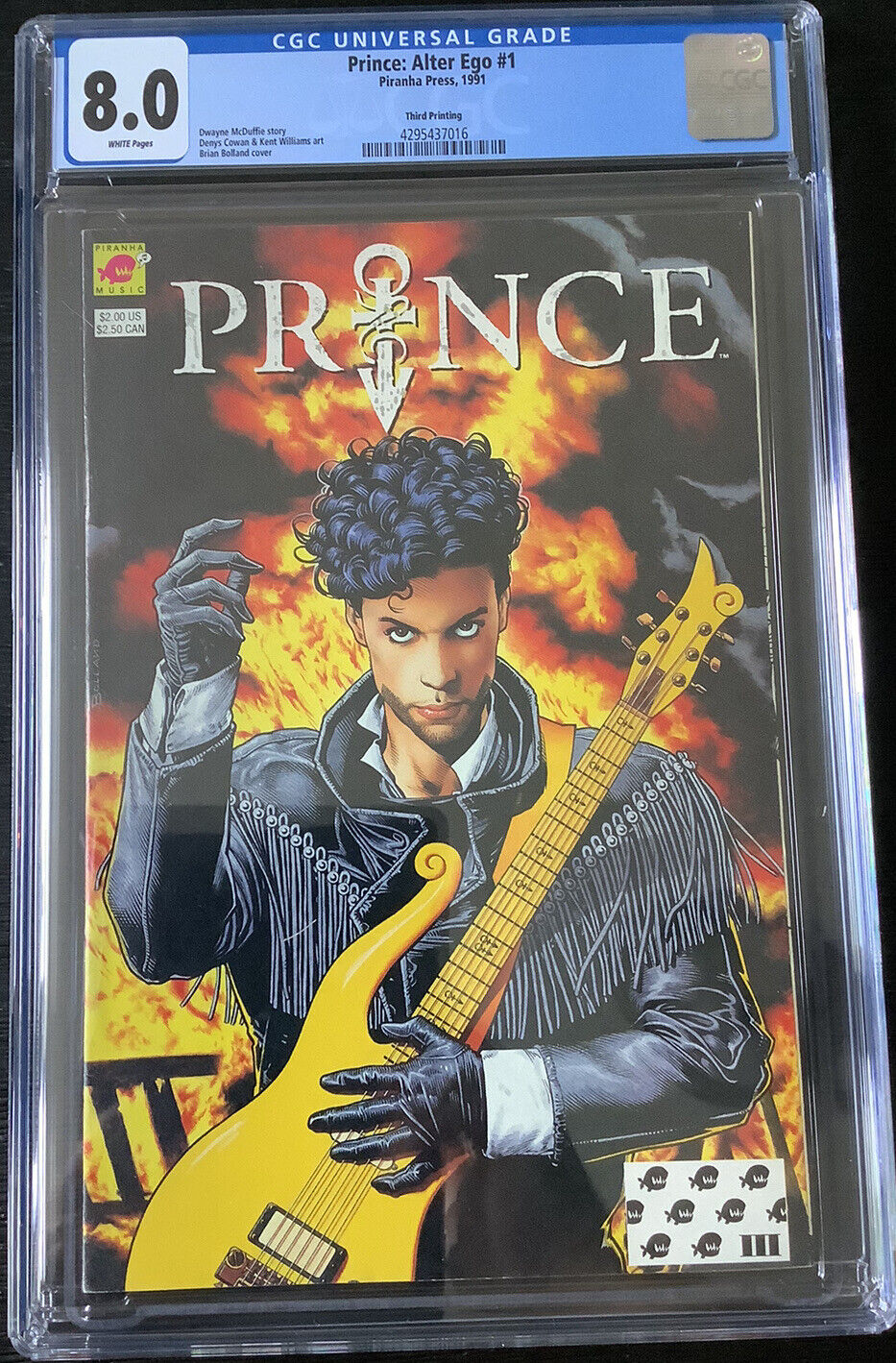 Prince: Alter Ego #1 CGC 8.0 Piranha Press 1991 Comic Book 3rd Printing