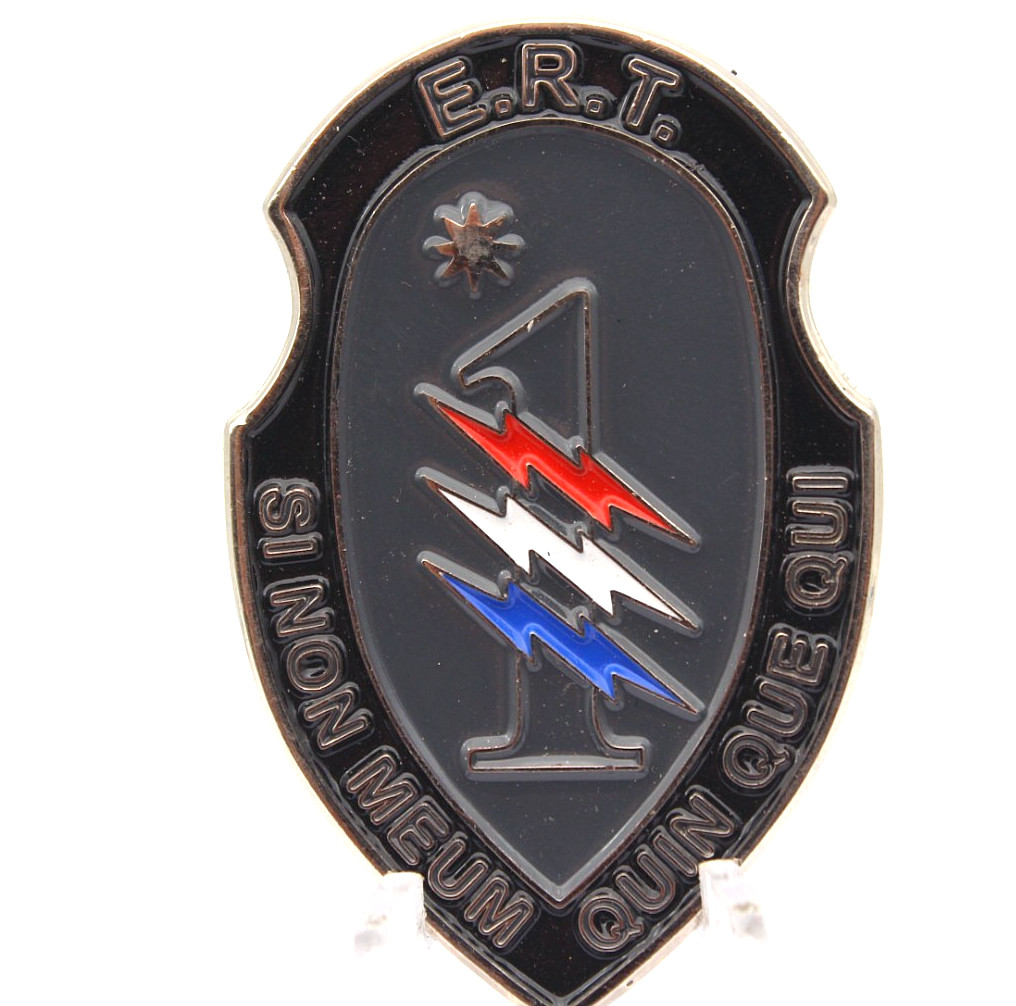 ERT Emergency Response Team Thin Blue Line Challenge Coin 2" ERT Emergency Response Team Thin Blue Line Challenge Coin 2"