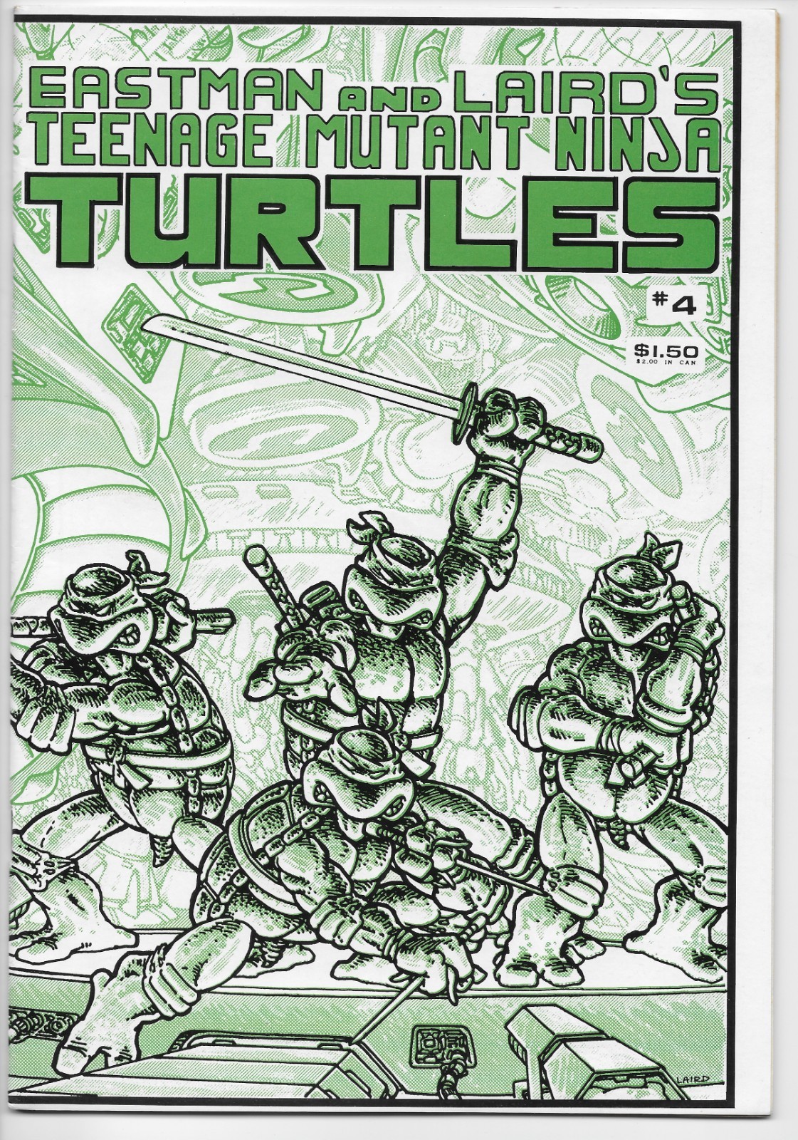 TEENAGE MUTANT NINJA TURTLES #4 1ST PRINT MIRAGE 1985 EASTMAN LAIRD TMNT